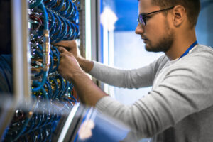 technician working on wiring